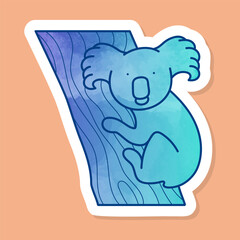 color sticker koala