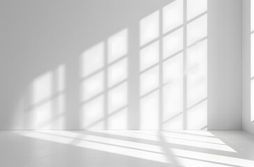 Fototapeta premium White Background with Soft Shadows and Light for Product Presentation