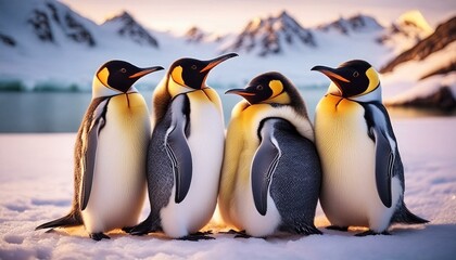a-group-of-penguins-huddled-together-for-warmth-highlightin