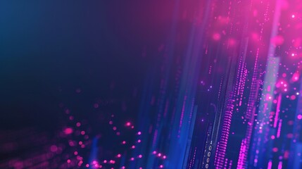 Obraz premium abstract energetic fintech stock market dashboard background vibrant colors strong contrast, overall blue-purple gradient