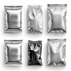aluminium packaging mockup for snack and candy and many more product packaging generated by AI 
