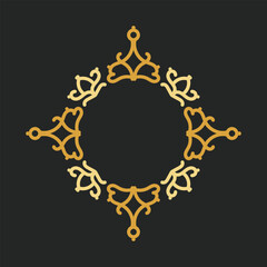 Decorative vintage frame. Vector design. floral ornament.