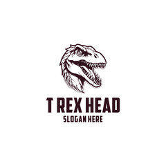 T-rex head logo vector illustration
