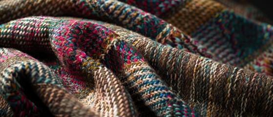 tweed fabric with a complex, multi colored weave, traditional and sophisticated