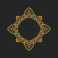 Decorative vintage frame. Vector design. floral ornament.