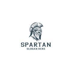 Fototapeta premium Spartan head logo vector illustration
