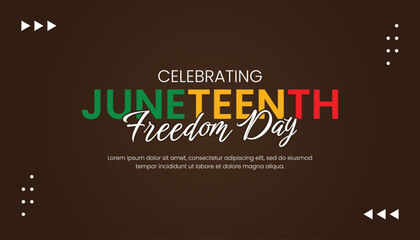 Celebrating Juneteenth Freedom Day Banner