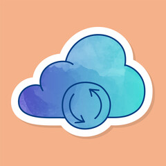 Cloud syncing color sticker