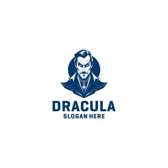 Dracula vampire logo vector illustration