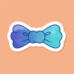 Bow tie color sticker