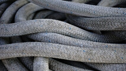 industrial coiled rope as background