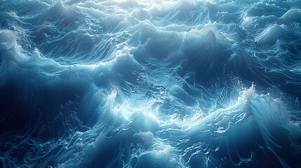 Fototapeta premium Background Texture, Detailed shot of water ripples with reflections and light patterns, providing a serene and dynamic background for various design applications. Illustration image,