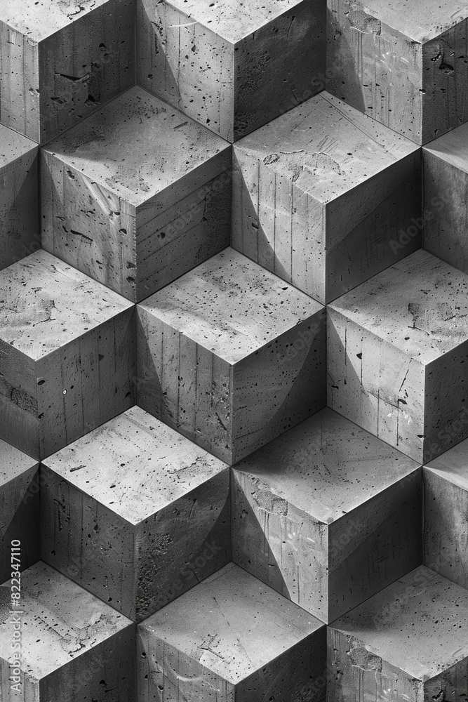 Poster geometric design featuring the number 22 integrated into a pattern of overlapping hexagons and lines