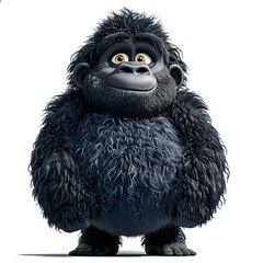 Obraz premium Cute Gorilla cartoon illustration. Baby Gorilla cartoon character.