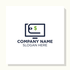 Fototapeta premium smart wallet logo design concept, payment logo design inspiration, technology and business logo
