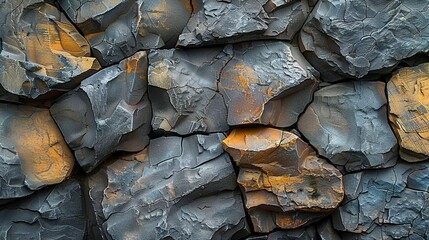 Background Texture, Macro shot of a rough stone surface with natural color variations and textures, ideal for nature-inspired designs and rustic-themed projects. Illustration image,