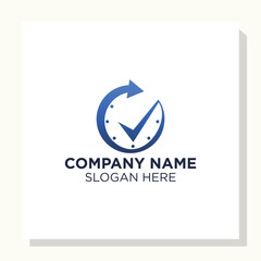 undo time logo concept, technology logo inspiration