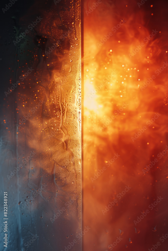 Aufkleber Abstract image of the number 11 as two parallel lines, one bright and one dark, symbolizing spiritual insight and duality,