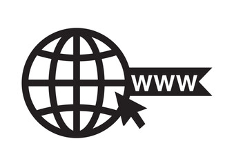 Web icon. Website icon page symbol for your web design. Internet world vector