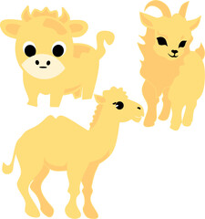 Obraz premium sacrificial animal objects for the Eid al-Adha celebration
