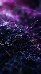 Obraz premium Purple abstract background with plexus.