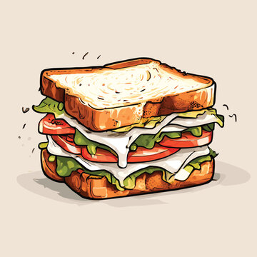 sandwich with ham and cheese