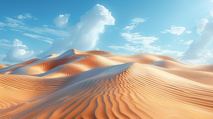 Background illustration, High-resolution image of sand dunes with ripples and shadows, perfect for creating a serene and natural background for outdoor-themed designs. Illustration image,