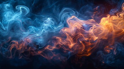 Fototapeta premium Nighttime Blaze: Fiery Background with Dark Flames and Intense Heat