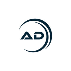 AD logo. A D design. White AD letter. AD, A D letter logo design. A D letter logo design in FIVE, FOUR, THREE, style. letter logo set in one artboard. A D letter logo vector design.	
