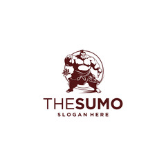 Sumo sport logo vector illustration