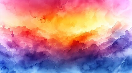 Background illustration, Watercolor wash with vibrant colors and soft gradients, creating an artistic and calming background suitable for creative projects. Illustration image,
