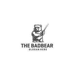 The bear, animal and wildlife logo vector illustration