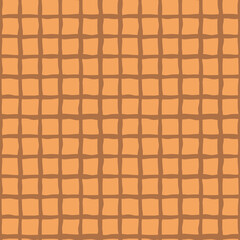 Waffle relief texture background. Checkered texture seamless pattern