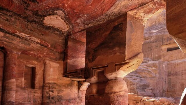 Hall in the ancient city of Petra, Jordan