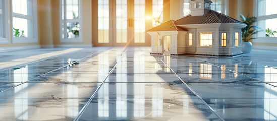 Fototapeta premium Building, Engaged in the purchase of real estate in a share with its further leasing and receiving income from this. Generative AI.