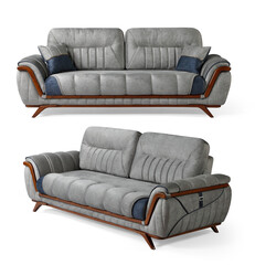 Obraz premium Modern sofa isolated on white background . corner view