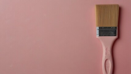 paint brush on pink background