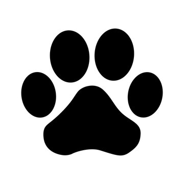 recommend clip art: Cat paw icon isolated on white background.