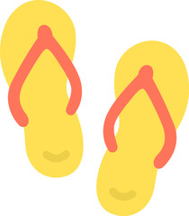 ビーチサンダルのアイコンのイラスト