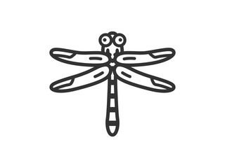 トンボのアイコン（線画）のイラスト