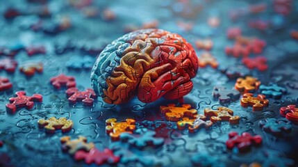 Aging brain complex puzzle  mind game ingenious synapses pathways Wit visionary