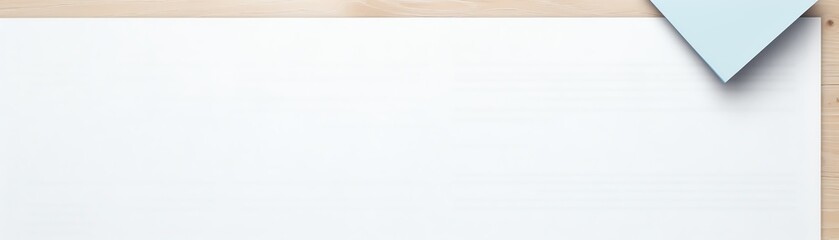 Blank whiteboard with a small blue paper note in the corner, perfect for presentations, notes, or reminders on a light wooden background.