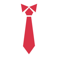 The tie icon. Necktie and neckcloth symbol. Flat