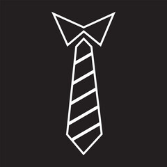 The tie icon. Necktie and neckcloth symbol. Flat