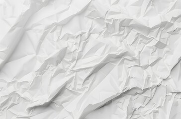 Obraz premium White Crumpled Paper Background with Copy Space