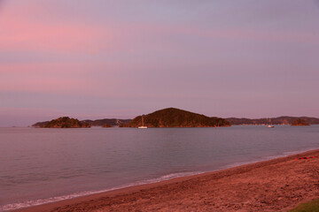 New Zealand landscape on a sunny autumn day