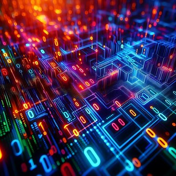 Binary codes as a form of digital art