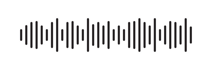 sound icon set. digital recorder voice audio wave vector symbol. soundwave frequency icon in black and white color.