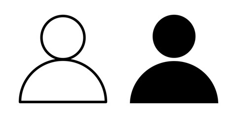 User Icon Symbol isolated white background. vector illustration. color editable.