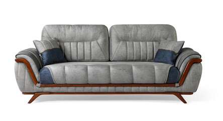 Modern sofa isolated on white background . front view